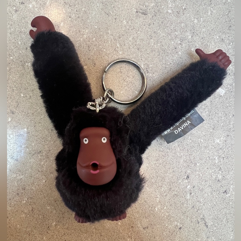 NWT Kipling Furry Monkey Keychain/Bag tag to add personality wherever you like!